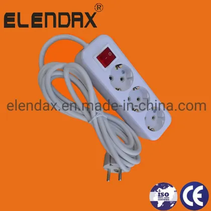 European Power Socket Three-Way Socket (E8003ES)