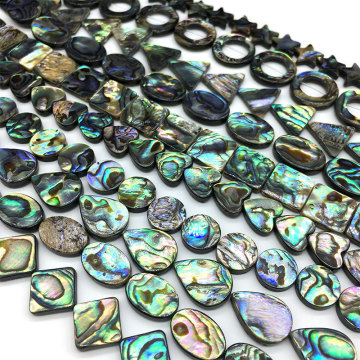 DIY takı için çeşitli şekillerde toptan abalone kabuk boncukları