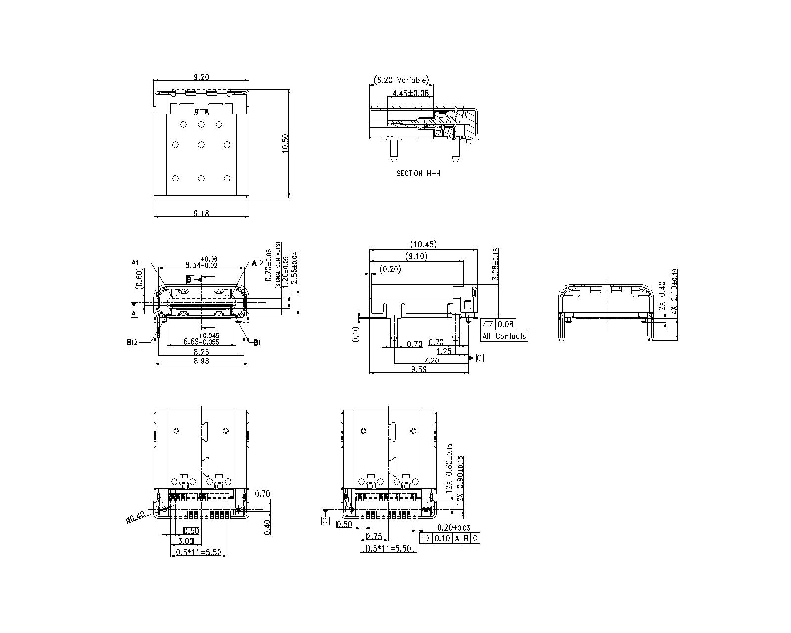 USB long Type Insertion Distance 6.20MM