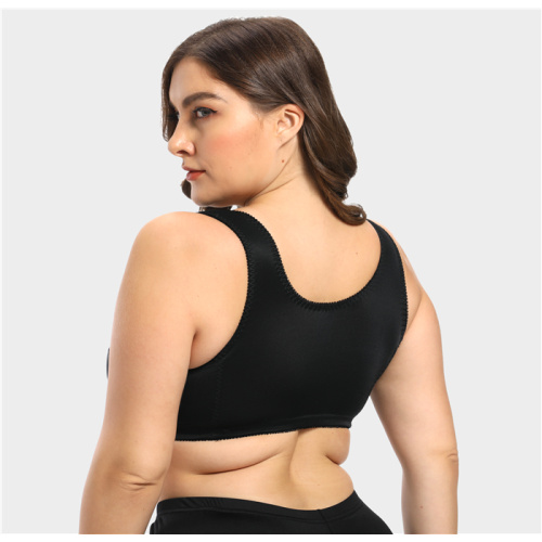 Em estoque plus size sutiã de renda aberto com zíper frontal