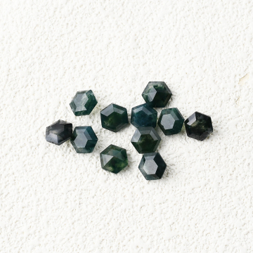 AAA Grade Fashion Jewelry Moss Agate Faceted Cut