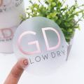 Printed round transparent rose gold LOGO sticker