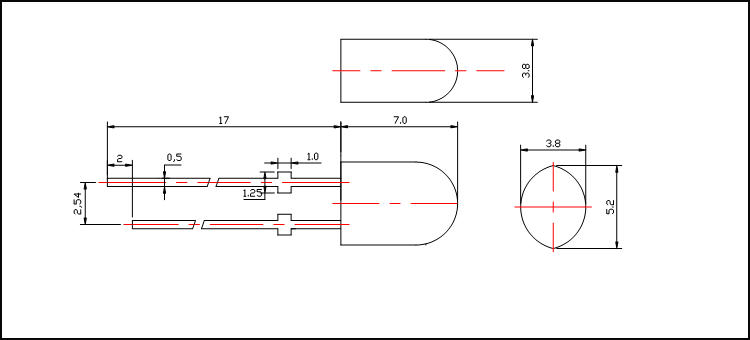 5mm oval LED