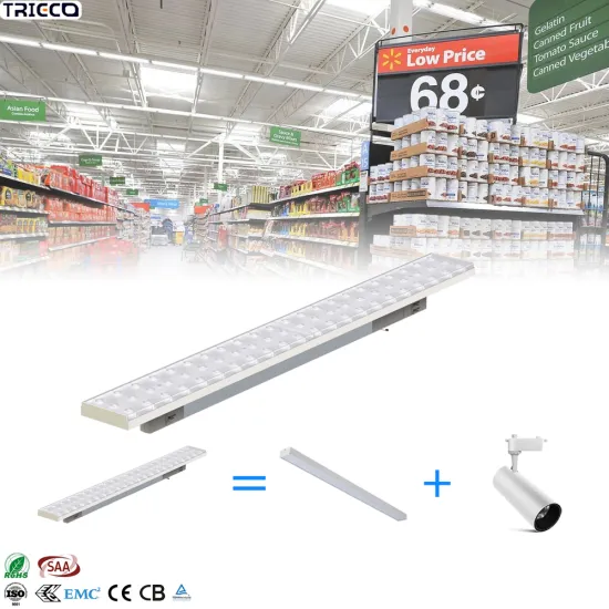 Linear Track Light for Retail with UGR 19 and 8000Lm Output at 50W, 160Lm/W Efficiency