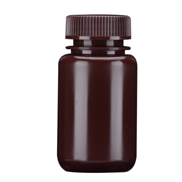 Amber Colour 125ml PP Wide Mouth Reagent Bottle