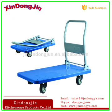 YK-ST046 folding handle plastic platform cart/transportaiton trolley