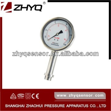 Diaphragm pressure gauge with plate installation