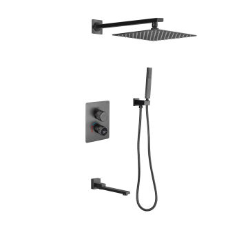 Concealed Ceiling Wall-Mounted 3 Way Shower Mixer with Digital Temperature Display