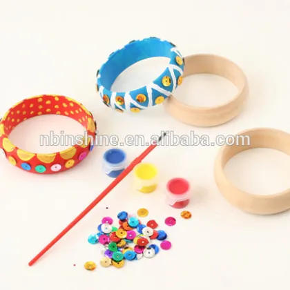 DIY wood bracelet craft for kids , wood craft , wood bracelet