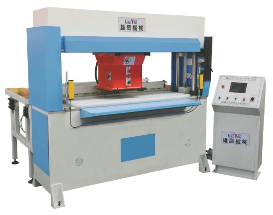 automatic clips feeding PLC traveling head leather die cutting machine