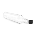 Botella de aceite de oliva de vidrio redondo de 250 ml transparente