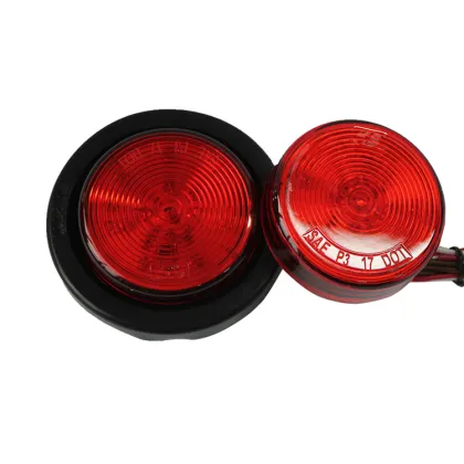 Trailer Marker Light 2.5inch Round Rear Side Lights Lamp for Trailer Truck SUV Amber/Red Marker LED Light