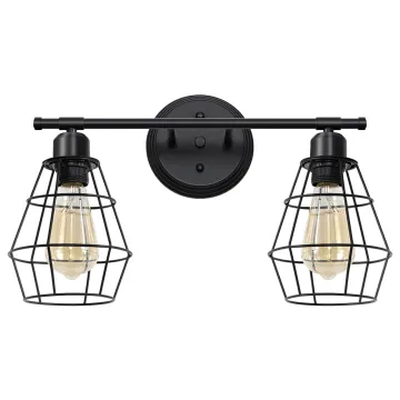 Metal Cage Lampshade Wall Lamp for Bathroom