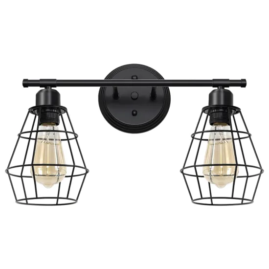 Metal Cage Lampshade Wall Lamp for Bathroom