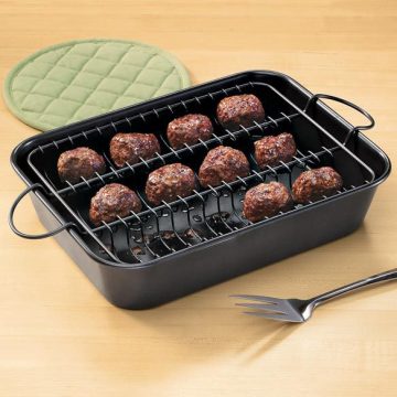 High quality BBQ 2 pcs Meatball Baking Pan
