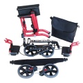 Plegado de 4 ruedas Rollator con asiento y reposapiés