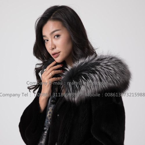 Overcoat For Women Mink Fur Reversible