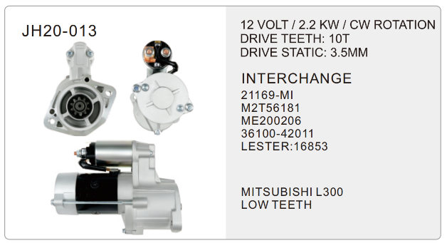 Mitsubishi truck starter-JH20-013-X