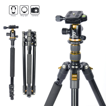 Uegogo Multi-Function Aluminum Video Camera Tripod with Ball Head
