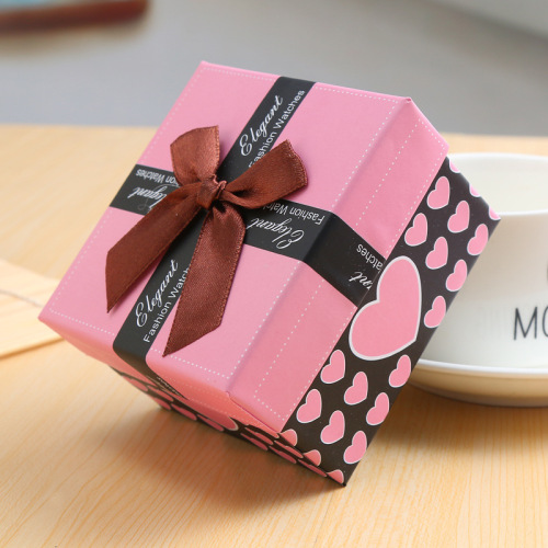 Caja de papel de pulsera de regalos de moda multifuncional