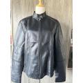 Leather biker jacket women