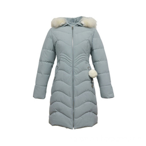 Ladies' Light Blue Fashion Winter Coat