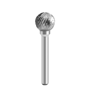 Carbide Tools Rotary Burr File with Single and Double Flutes, Ball Type - D0807X06: Ideal for Polishing, Grinding, and Curving Tasks