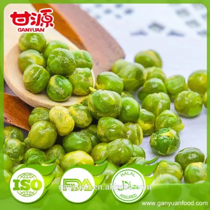 Dried green peas snack food