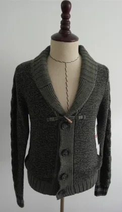 Fashion men heavy knit cardigan for winter