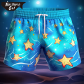 Azul oscuro de la playa de verano pantanos pantalones cortos cortos de baño para hombres pantalones cortos de baño cortos