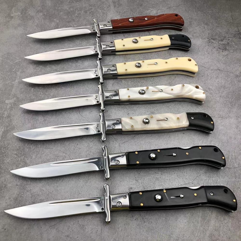 Spring Switch Blade Pocket Knife With Backlock