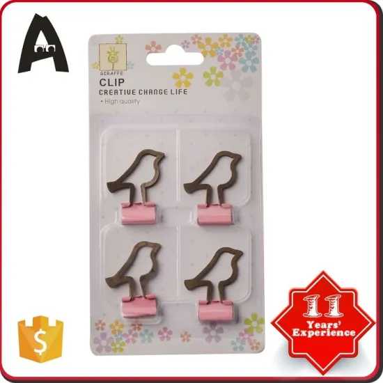 Promotion factory directly blue star middle binder clip