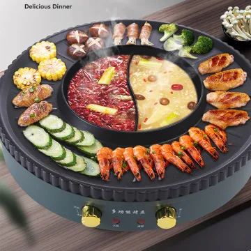 Portable Multi-Function Electric Teppanyaki Grill & Smokeless BBQ Pan