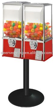 Double Capsule toys Vending Machine With Stand