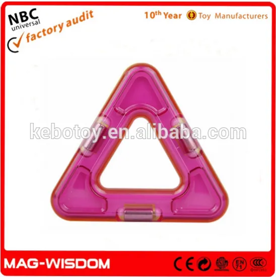 Plastic Enlighten Triangle Brick Magnet Blocks Toy