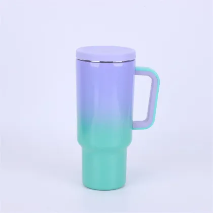 Gradient Rainbow Paint Vacuum Handle Car Cup