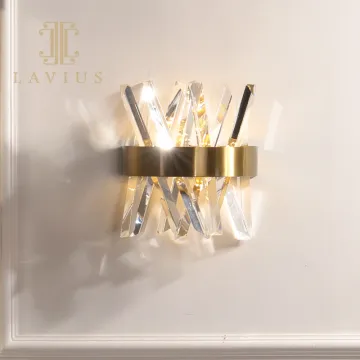 Fast delivery luxury cystal bedroom wall lamp