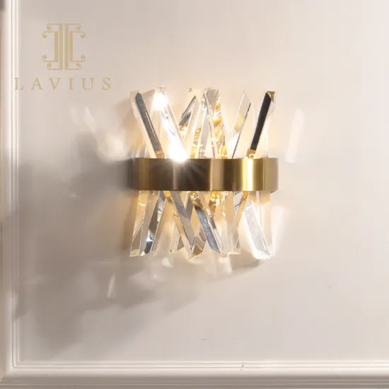 Fast delivery luxury cystal bedroom wall lamp