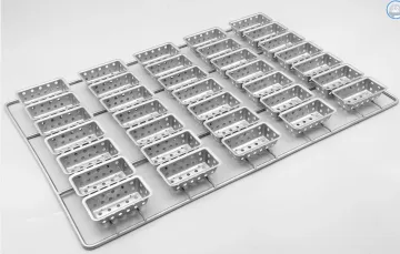 Rk Bakeware China 35 Cavities Stainless Steel Rectangle Steam Cake Pan Steaming Cake Pan
