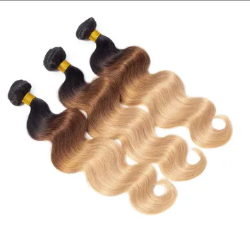 1b 27 Color Hair Bundle Body Wave Brazilian Ombre Hair Extensions Weaves Human Hair Weft