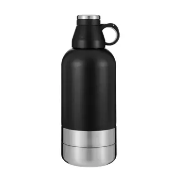 Custom Logo 3 in 1 Stainless Steel Pet Feeder Water Bottle