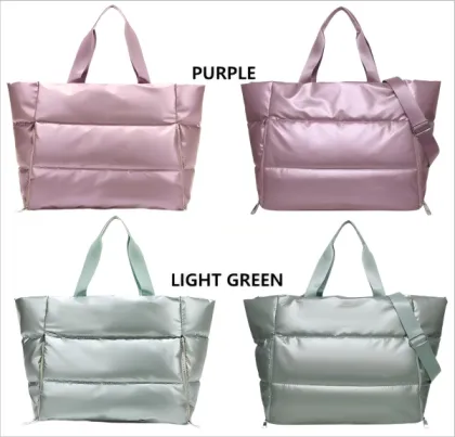 Custom Quilted Puffer Tote Bag