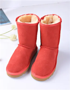 Genuine Cow Leather Warm Ladies Boots