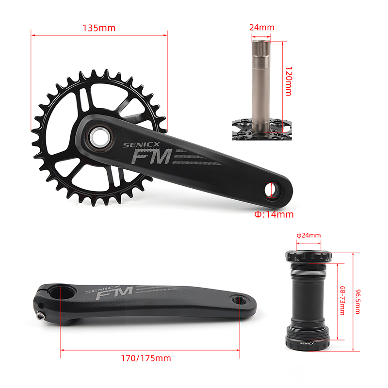 Высокая якасць ровараў MTB Crankset