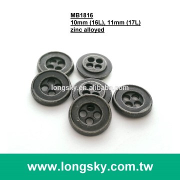 (MB1816/16L,17L) 4-holes antique silver classial metal blouse button, shirt button, clothing button