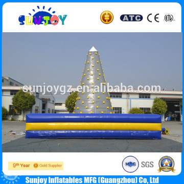 SUNJOY 2016 giant inflatable sports game, climbing wall, outdoor rock climbing sport wall for sale