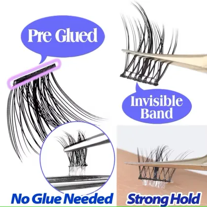 OEM ODM DIY Reusable Self-Adhesive Fan Eyelashes