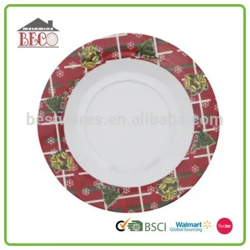 Custom printing cheap unique plastic round plate