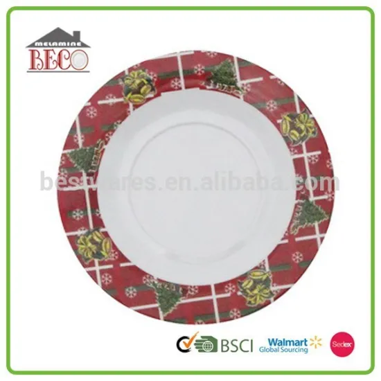 Custom printing cheap unique plastic round plate