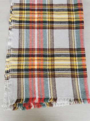 GR women's fashion big grid warm scarf